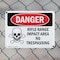 Signmission Rifle Range Impact Area No Trespassing Danger Sign, Plastic, 10in W x 7in L, 2PK OS-2PACK-DS-P-710-L-1695 - alternate 8